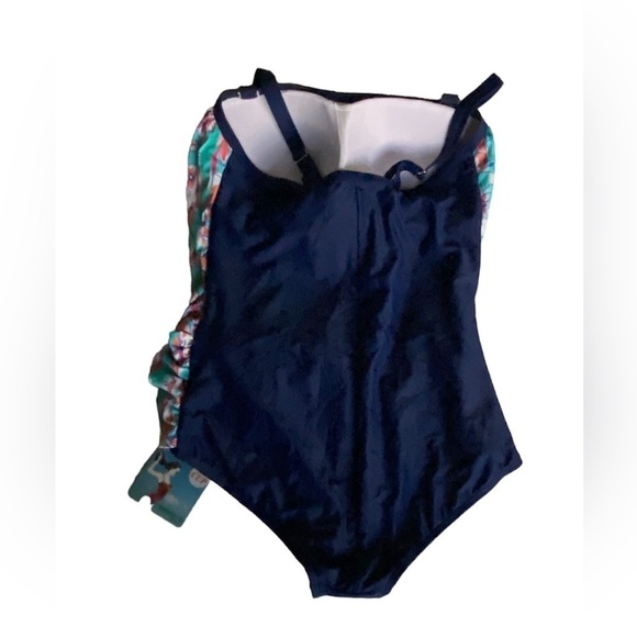 Seekers Contour One Piece Floral Swimsuit, 18W - Picture 3 of 7